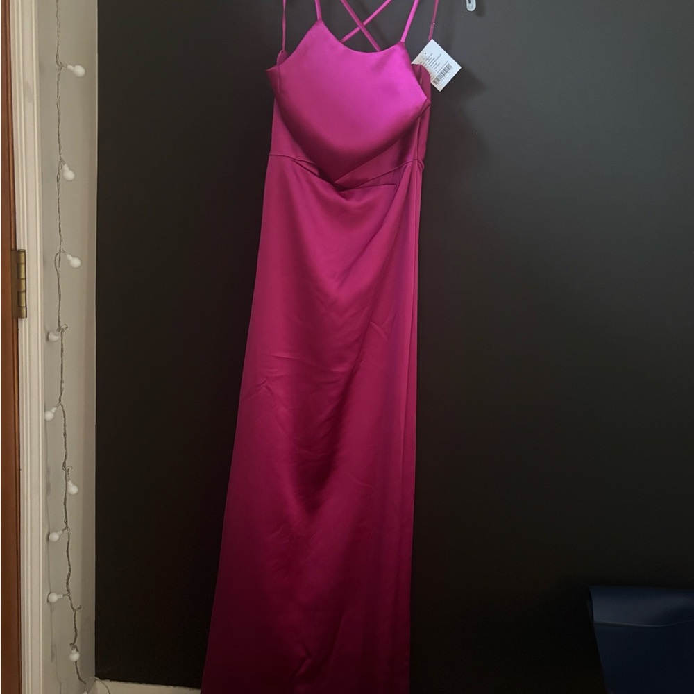 Amsale FUSCIA GORGEOUS Halter A-Line Gown for formal events